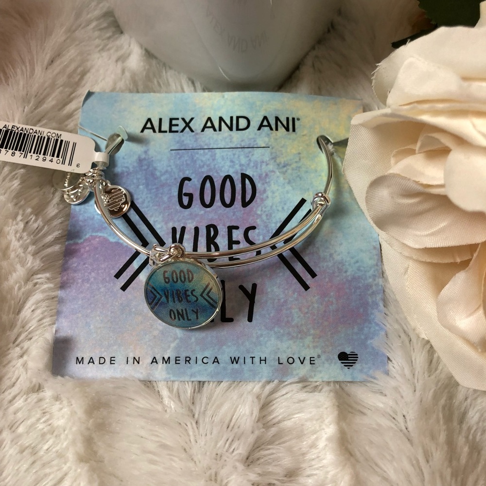 Alex and Ani Good Vibes Only Expandable Bracelet - Picture 6 of 8